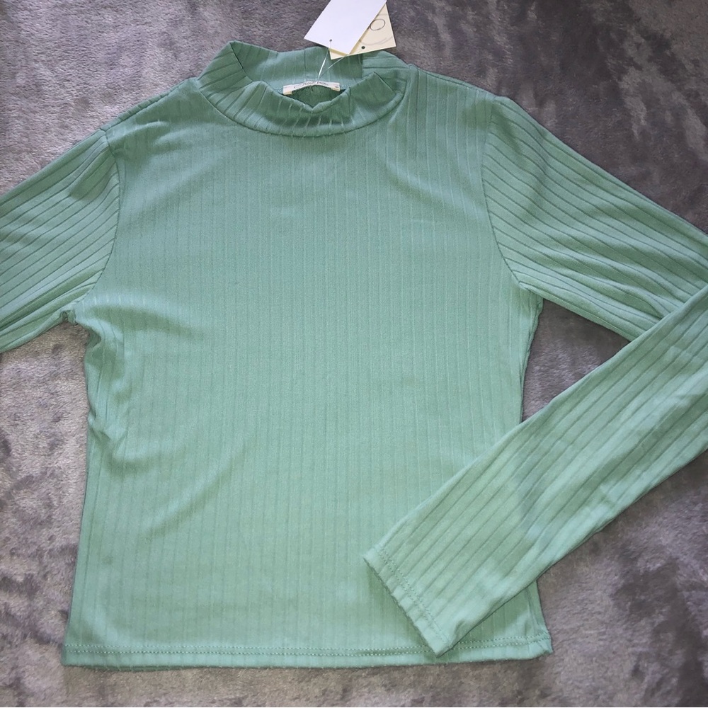 Olivia Rae Pistachio green long sleeve top
